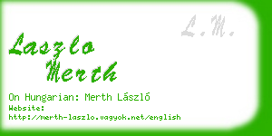laszlo merth business card